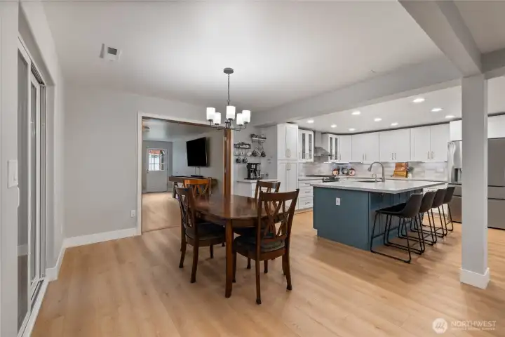 Enjoy entertaining in your dining room with open floor plan