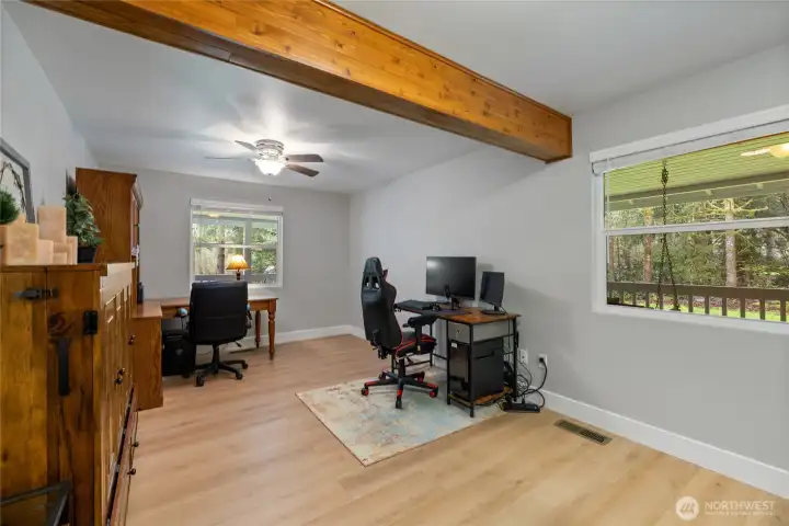 Optional primary/bonus room on main floor. It's even larger than it looks in this photo!