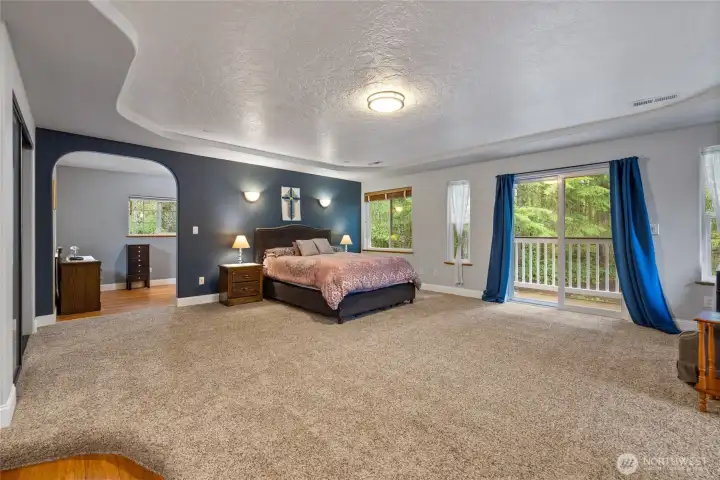 Large upstairs primary bedroom