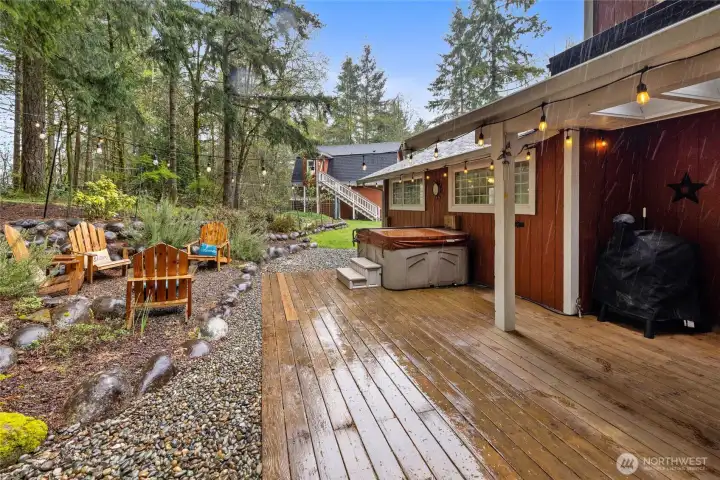 Take a relaxing dip in the hot tub