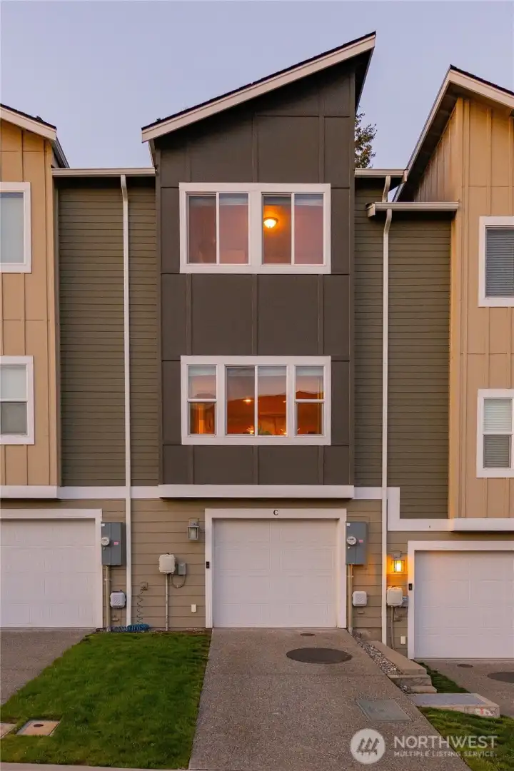 South facing view of home