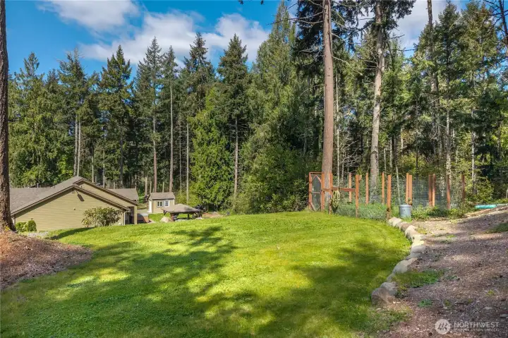 Upper side yard.