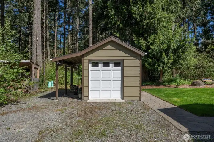 Backyard shed.
