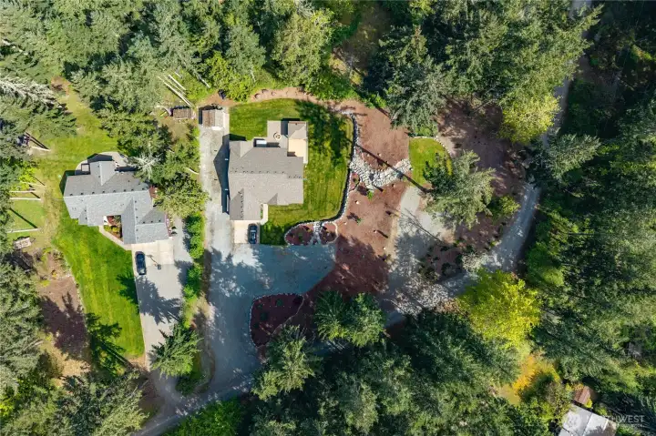 Overhead view of property.