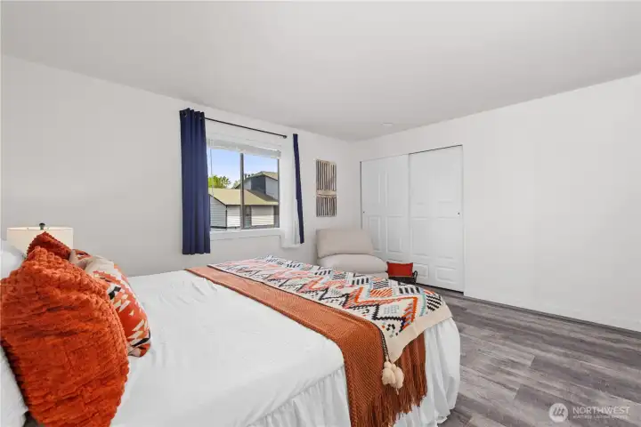 Primary bedroom with closet