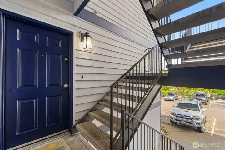 Unit located on second floor