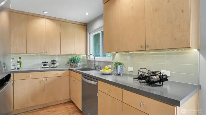The kitchen also includes tons of pantry storage. The kitchen also includes tons of pantry storage.