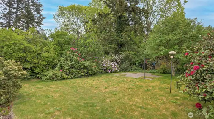 The fully-fenced backyard transforms into your private oasis. The fully-fenced backyard transforms into your private oasis.
