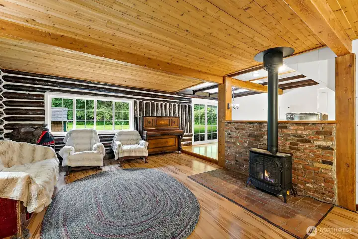View into living space with views of the backyard. View into living space with views of the backyard.