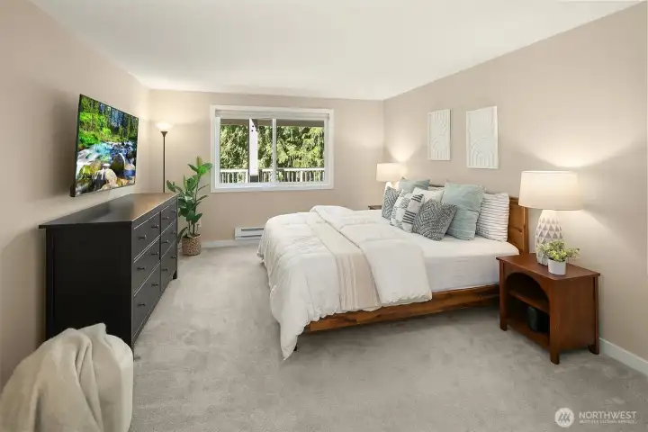 Spacious primary bedroom