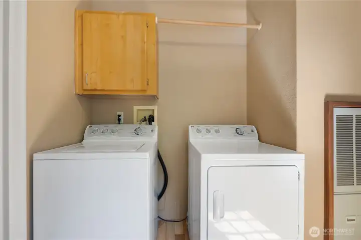 Out of the way Laundry Area Out of the way Laundry Area