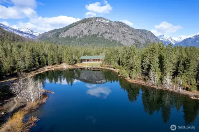 Freestone Lake and surrounding Mountains view.