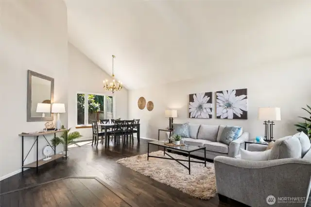 Fresh paint and recently installed luxury vinyl plank flooring makes this room welcoming & spacious!