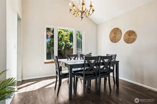 Plenty of room for a large dining table in the formal dining space!