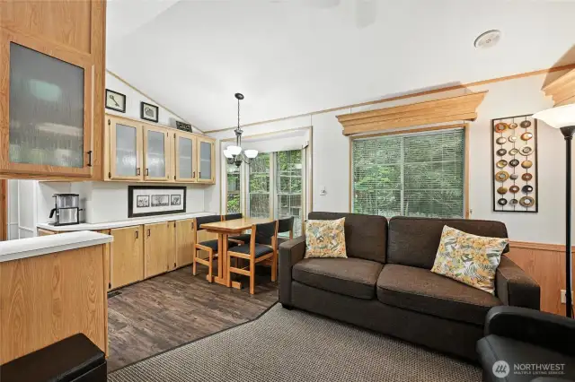 Dining room and living room