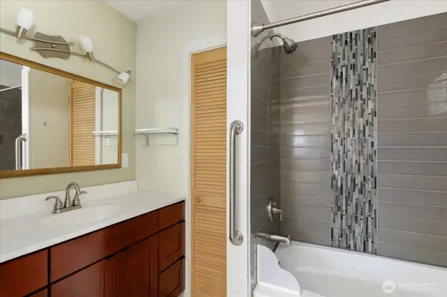 Primary full bathroom.