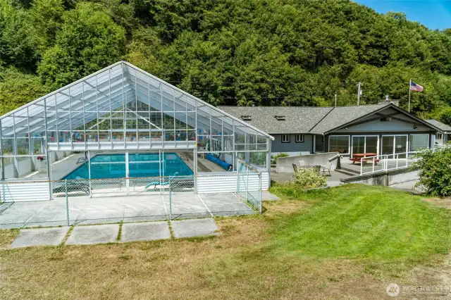 Indoor Swimming Pool overlooking Puget Sound!  How wonderful is that?
