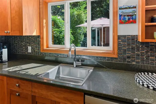 Countertops are Caesarstone Quartz and very durable