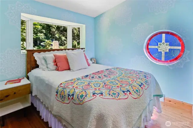 One of two bedrooms on upper level