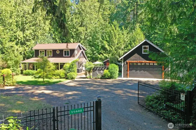 Gated entry is operated with remote and is motorized