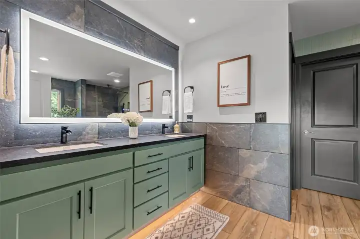 Primary Bathroom with walk in closet