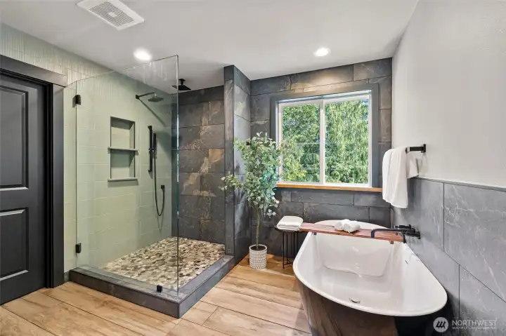 Beautifully updated primary bathroom