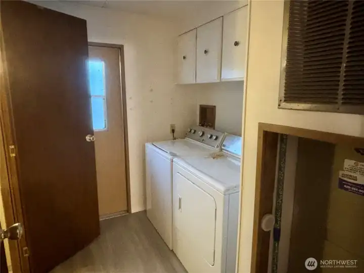 Laundry room back entry door