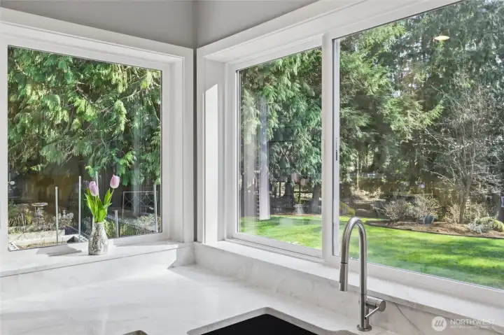 This view almost makes doing dishes enjoyable!