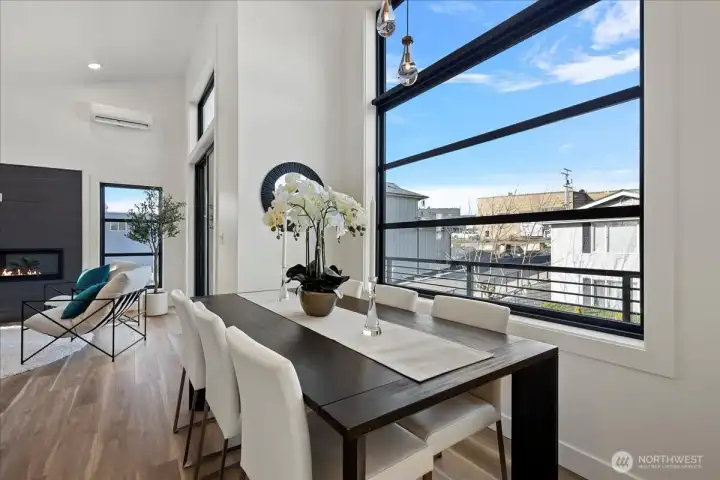 The dining area has ample room for entertaining!