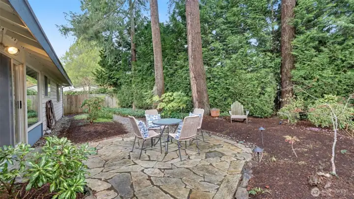 Enjoy this park-like backyard - ideal for peaceful evenings.