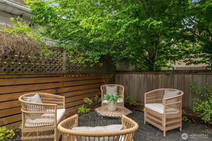 Patio space is great for relaxing or hosting friends