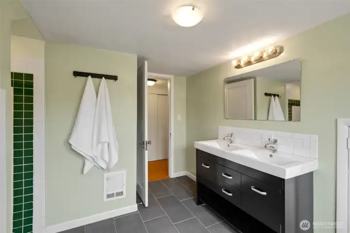 3/4 bath upstairs
