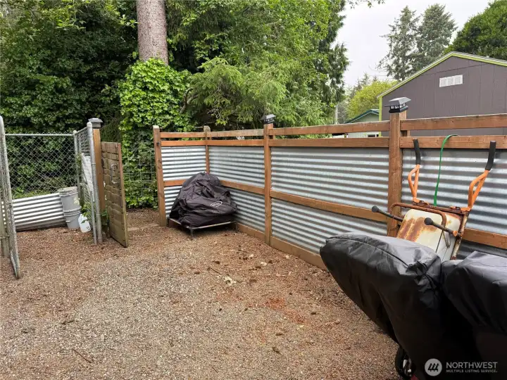 Side yard for outside storage