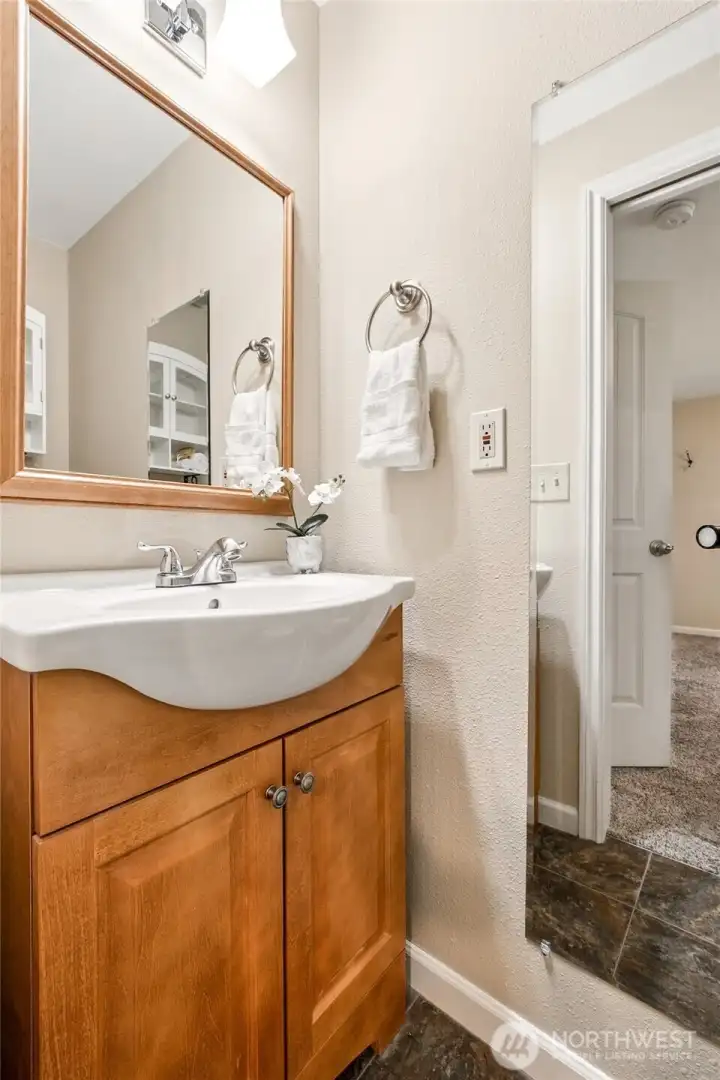 Powder room off the primary