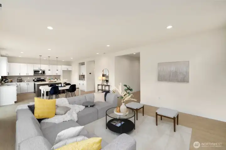 great room to kitchen great room to kitchen