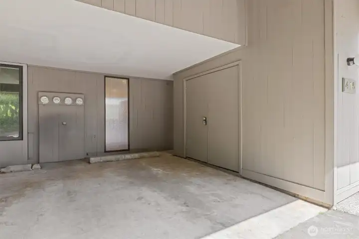 Dedicated Carport with Extra Storage