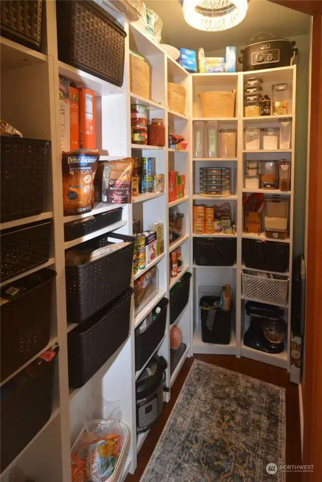 organized walk-in pantry