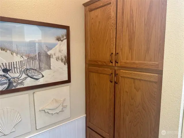 Owners suite bathroom storage