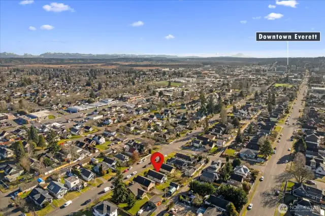 Excellent proximity to downtown Everett.