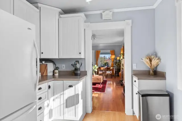 Appreciate newer appliances in the charming kitchen.