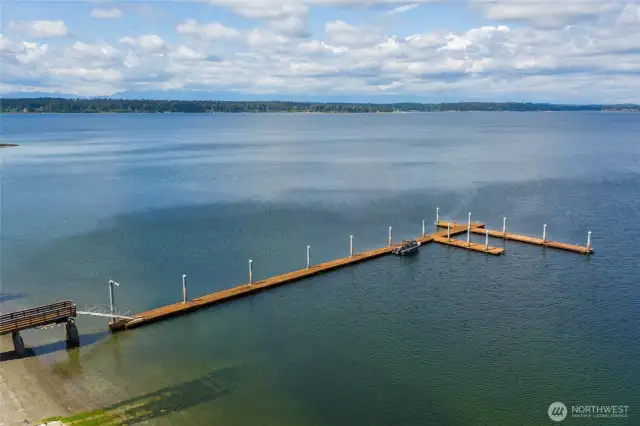 Seasonal boat docks.