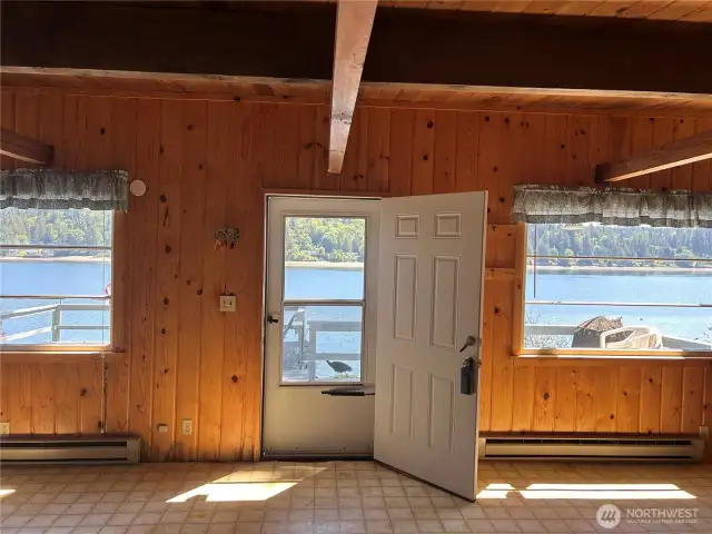 Current cabin has open water views.