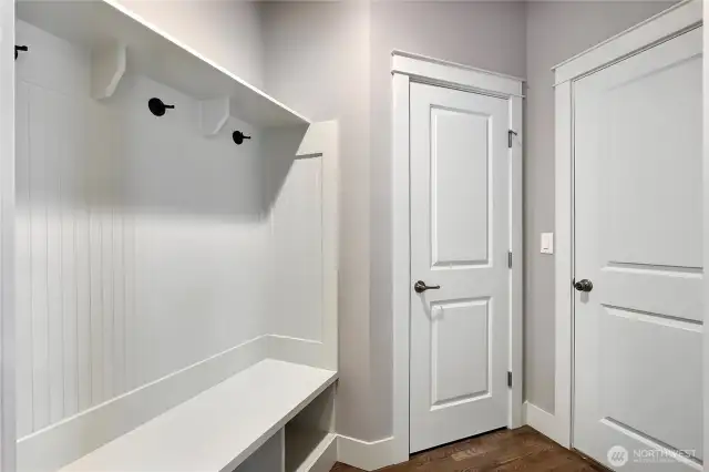 Mudroom off garage