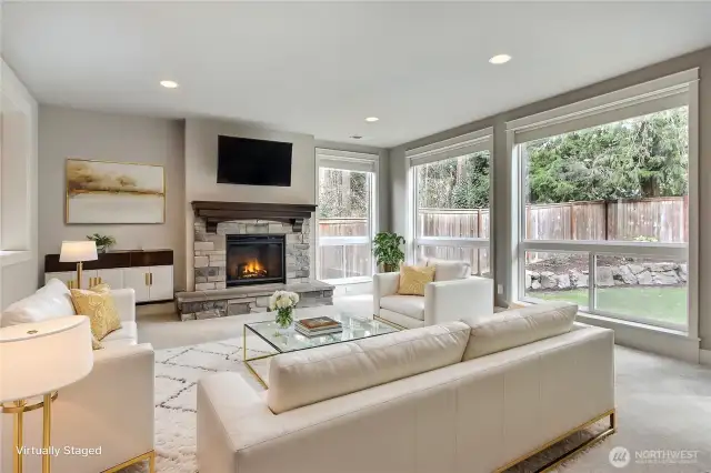 Family room- virtually staged