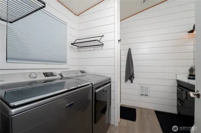 3/4 Bathroom and utility room in one.