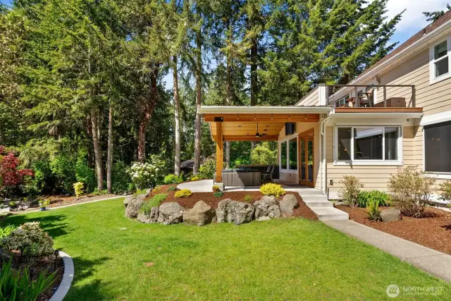 Beautiful, private yard perfect for enjoyment and entertaining