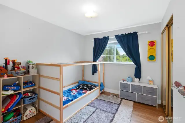 First bedroom on upper floor.