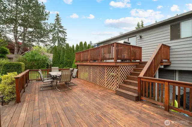 Enjoy our outdoor space with two levels of deck space for relaxing or entertaining.
