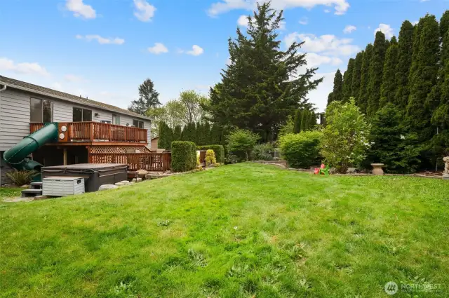 View of your back yard and entertaining space.