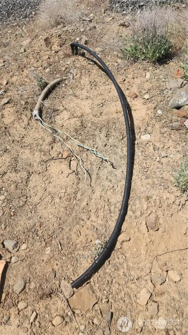 Power lines for Well Pump. Hook up to a generator.